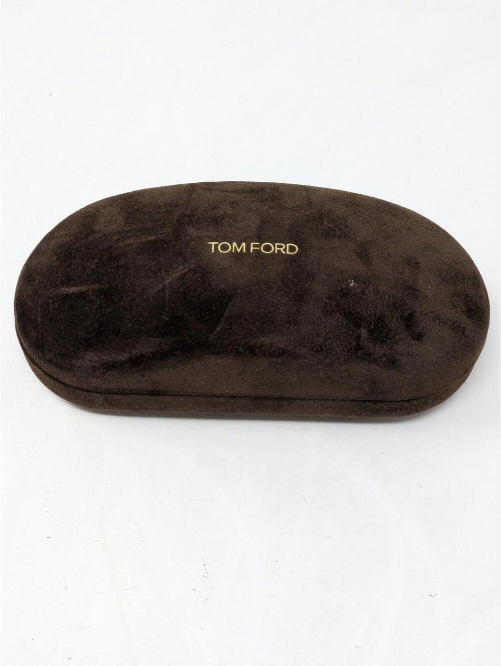 Tom Ford Sunglass Case Hardshell Clamshell Velvet Chocolate Brown